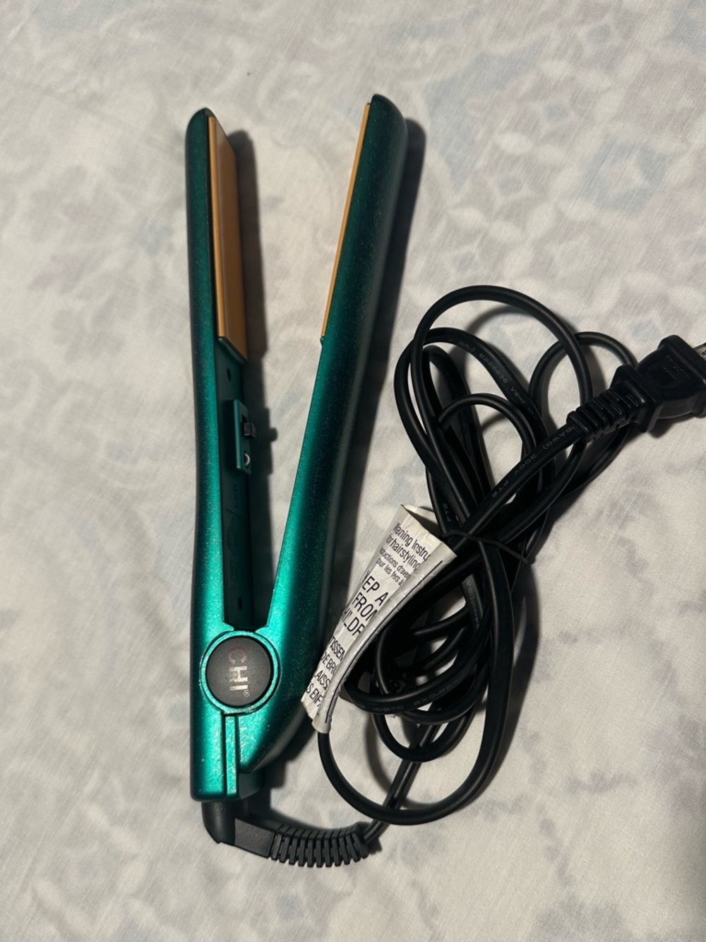 CHI Teal  Hair Straightener with Gold Plates